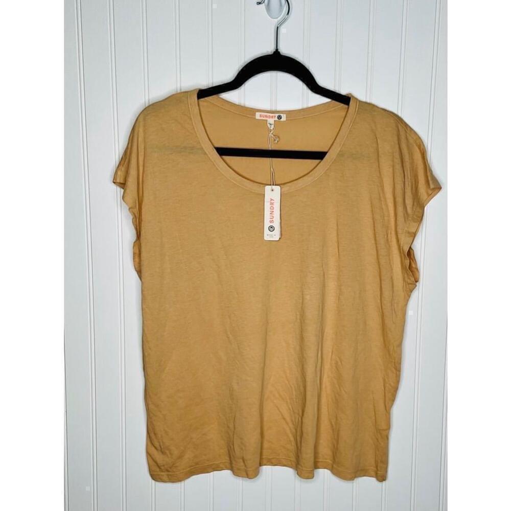 Women's Sundry T-Shirt in Light Yellow beige - Size 1 Small